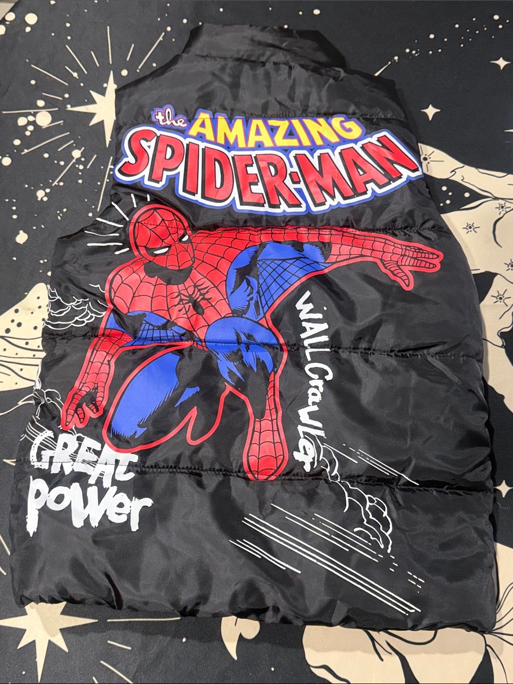 🕸️Marvel AMAZING SPIDERMAN Vest with awesome ART on the back! (Kids 6 - SMALL)